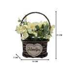 Planta Artificial Canastito Macetero Cordel Ovalado Deco - Fliperex