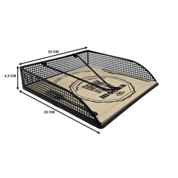 Servilletero Porta Servilletas Metal y Madera Diseño Bistro - Fliperex