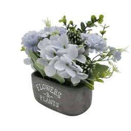 Planta Artifiical Macetero De Cemento Flowers And Plants - Fliperex