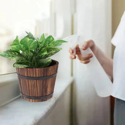 Macetero De Madera Tipo Barril Para Jardin Terraza Planta S