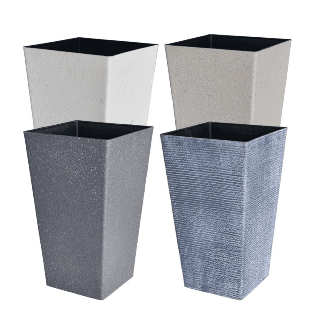 Macetero Plastico Alargado Premium Base Cuadrada Conica - Fliperex