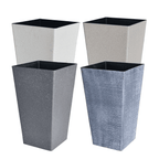 Macetero Plastico Alargado Premium Base Cuadrada Conica - Fliperex