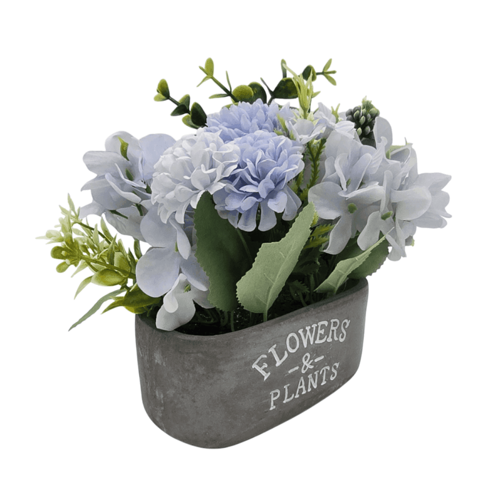 Planta Artifiical Macetero De Cemento Flowers And Plants - Fliperex