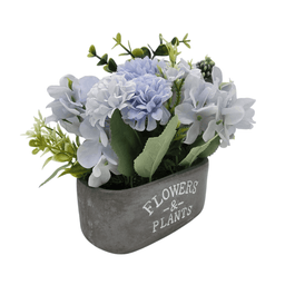 Planta Artifiical Macetero De Cemento Flowers And Plants - Fliperex