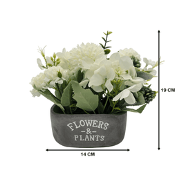 Planta Artifiical Macetero De Cemento Flowers And Plants - Fliperex