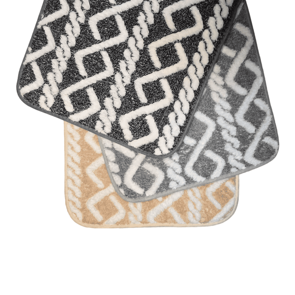 Alfombra De Baño Piso Extra Suave y Absorbente Diseño Trenza - Fliperex