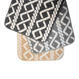 Alfombra De Baño Piso Extra Suave y Absorbente Diseño Trenza - Fliperex