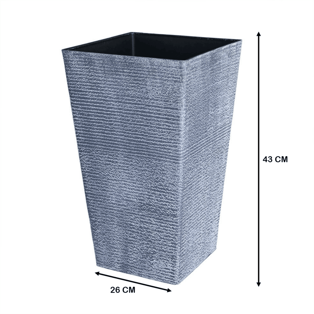 Macetero Plastico Alargado Premium Base Cuadrada Conica - Fliperex