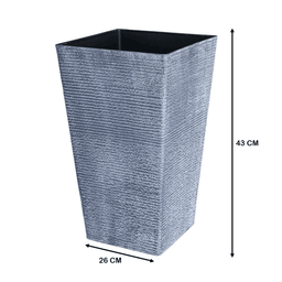 Macetero Plastico Alargado Premium Base Cuadrada Conica - Fliperex