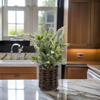 Planta Artificial Lavanda Decorativa Macetero De Rattan Deco - Fliperex