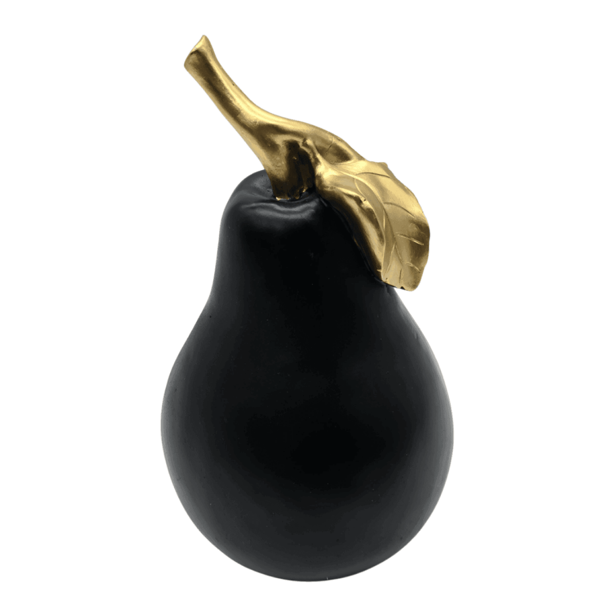 Figura Adorno De Pera Negra Decorativa En Resina Moderna - Fliperex