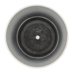 Macetero Plastico Redondo Bajo Premium Blanco Base Dorado - Fliperex