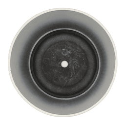 Macetero Plastico Redondo Bajo Premium Blanco Base Dorado - Fliperex