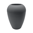 Set 2 Maceteros Plastico Redondo Ovalado Moderno Textura M - Fliperex