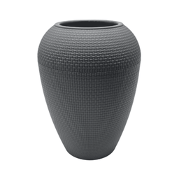 Set 2 Maceteros Plastico Redondo Ovalado Moderno Textura M - Fliperex