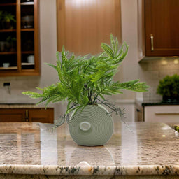 Planta Artificial Helecho Decorativa Macetero De Ceramica - Fliperex