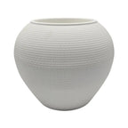 Macetero Plastico Redondo Ovalado Moderno Con Textura S - Fliperex