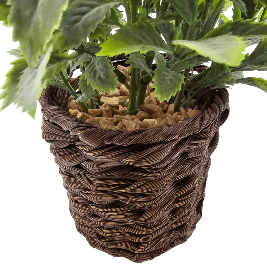 Planta Artificial Lavanda Decorativa Macetero De Rattan Deco - Fliperex
