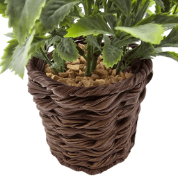 Planta Artificial Lavanda Decorativa Macetero De Rattan Deco - Fliperex