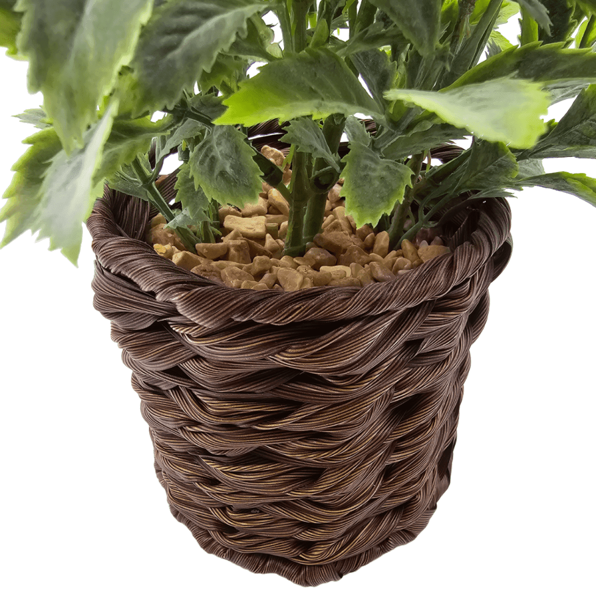 Planta Artificial Lavanda Decorativa Macetero De Rattan Deco - Fliperex