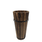 Macetero De Madera Tipo Barril Largo Bajo Jardin Terraza S - Fliperex