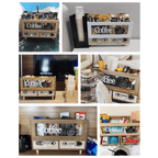 Caja De Te 4 Divisiones Con Cajones Estacion De Café Oficina - Fliperex