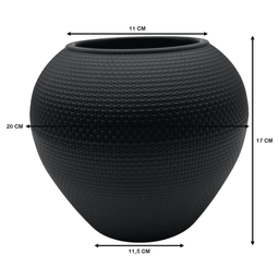 Set 2 Maceteros Plastico Redondo Ovalado Moderno Textura S - Fliperex