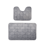 Conjunto De 3 Alfombra De Baño Suaves Absorventes Diseño Mar - Fliperex