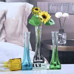 Set 2 Floreros Decorativos De Vidrio Pequeño Tonalidad Humo - Fliperex