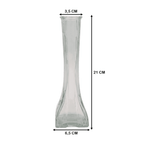 Florero Decorativo De Vidrio Cristal Pequeño Transparente - Fliperex