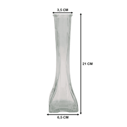 Florero Decorativo De Vidrio Cristal Pequeño Transparente - Fliperex