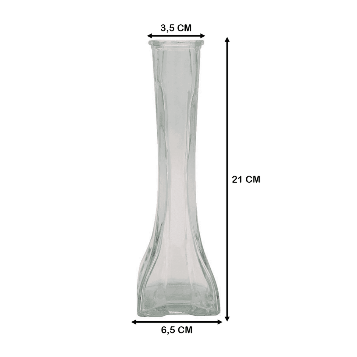 Florero Decorativo De Vidrio Cristal Pequeño Transparente - Fliperex