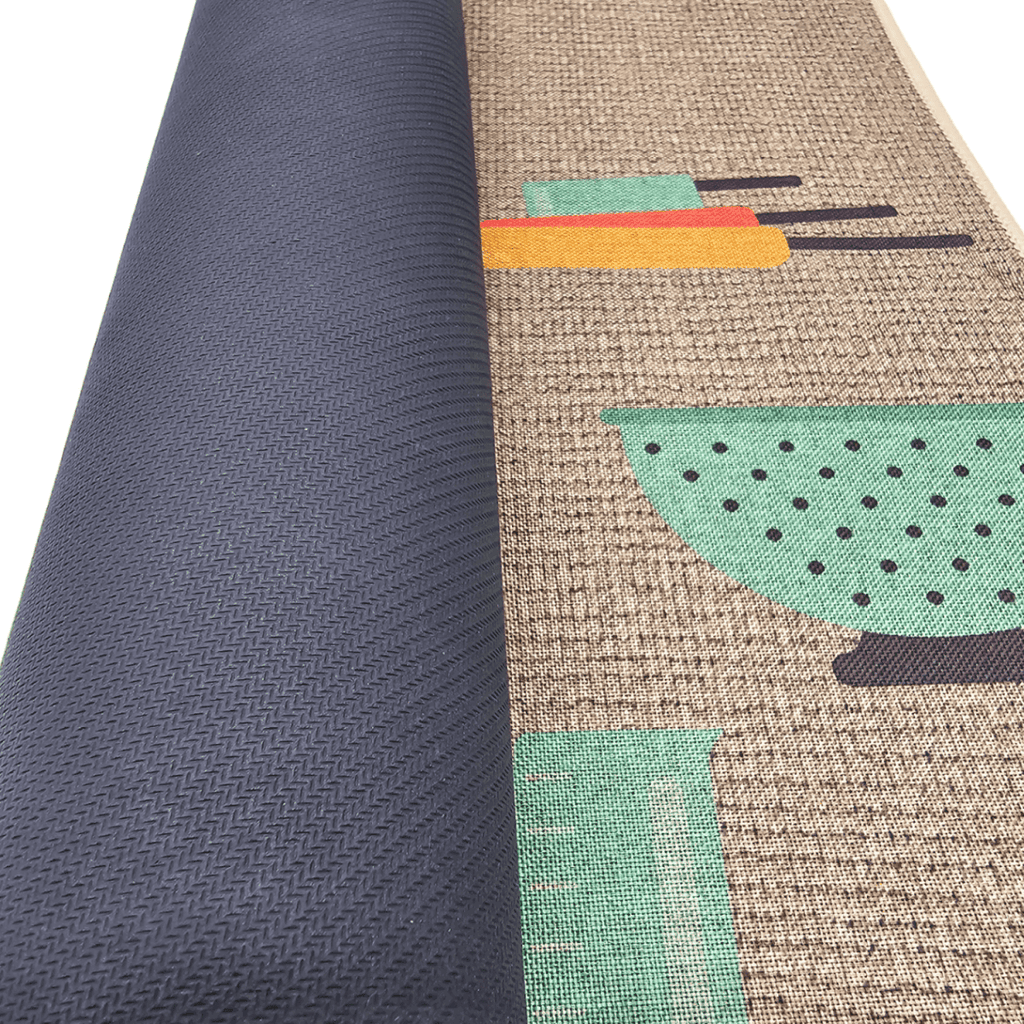 Set 2 Alfombras De Cocina Goma Antideslizante Diseño Cocina - Fliperex