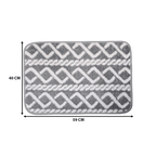 Alfombra De Baño Piso Extra Suave y Absorbente Diseño Trenza - Fliperex