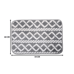Alfombra De Baño Piso Extra Suave y Absorbente Diseño Trenza - Fliperex