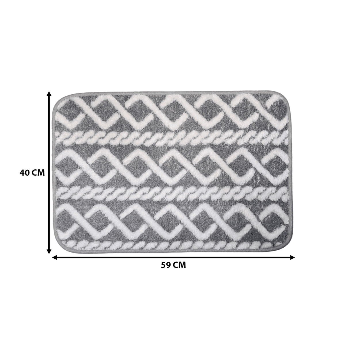 Alfombra De Baño Piso Extra Suave y Absorbente Diseño Trenza - Fliperex