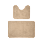 Conjunto De 3 Alfombra De Baño Suaves Absorventes Microfibra - Fliperex