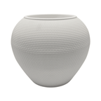 Set 2 Maceteros Plastico Redondo Ovalado Moderno Textura L - Fliperex