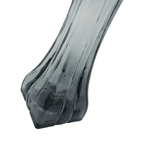 Florero Decoratico De Vidrio Transparente Base Oscura Simple - Fliperex