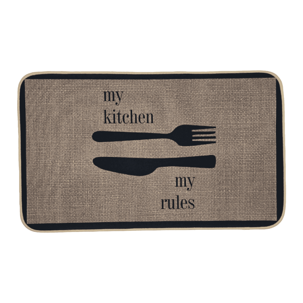 Set 2 Alfombras De Cocina Goma Antideslizante My Kitchen - Fliperex