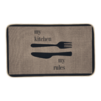 Set 2 Alfombras De Cocina Goma Antideslizante My Kitchen - Fliperex