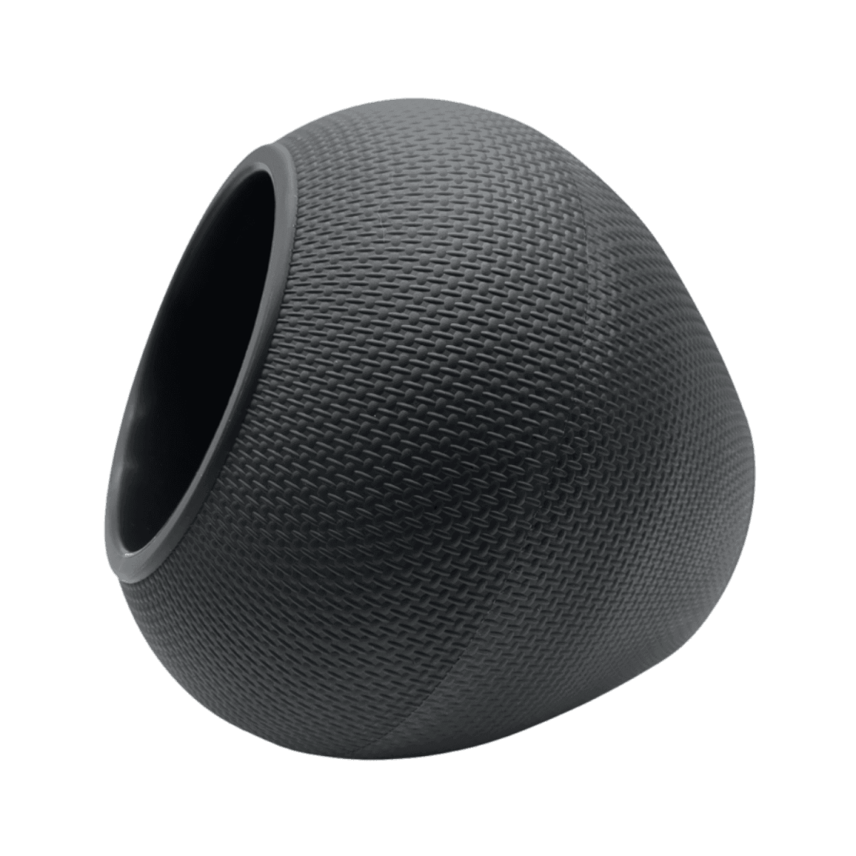 Macetero Plastico Redondo Ovalado Moderno Con Textura L - Fliperex