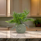 Planta Artificial Helecho Decorativa Macetero De Ceramica - Fliperex