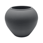 Set 2 Maceteros Plastico Redondo Ovalado Moderno Textura L - Fliperex