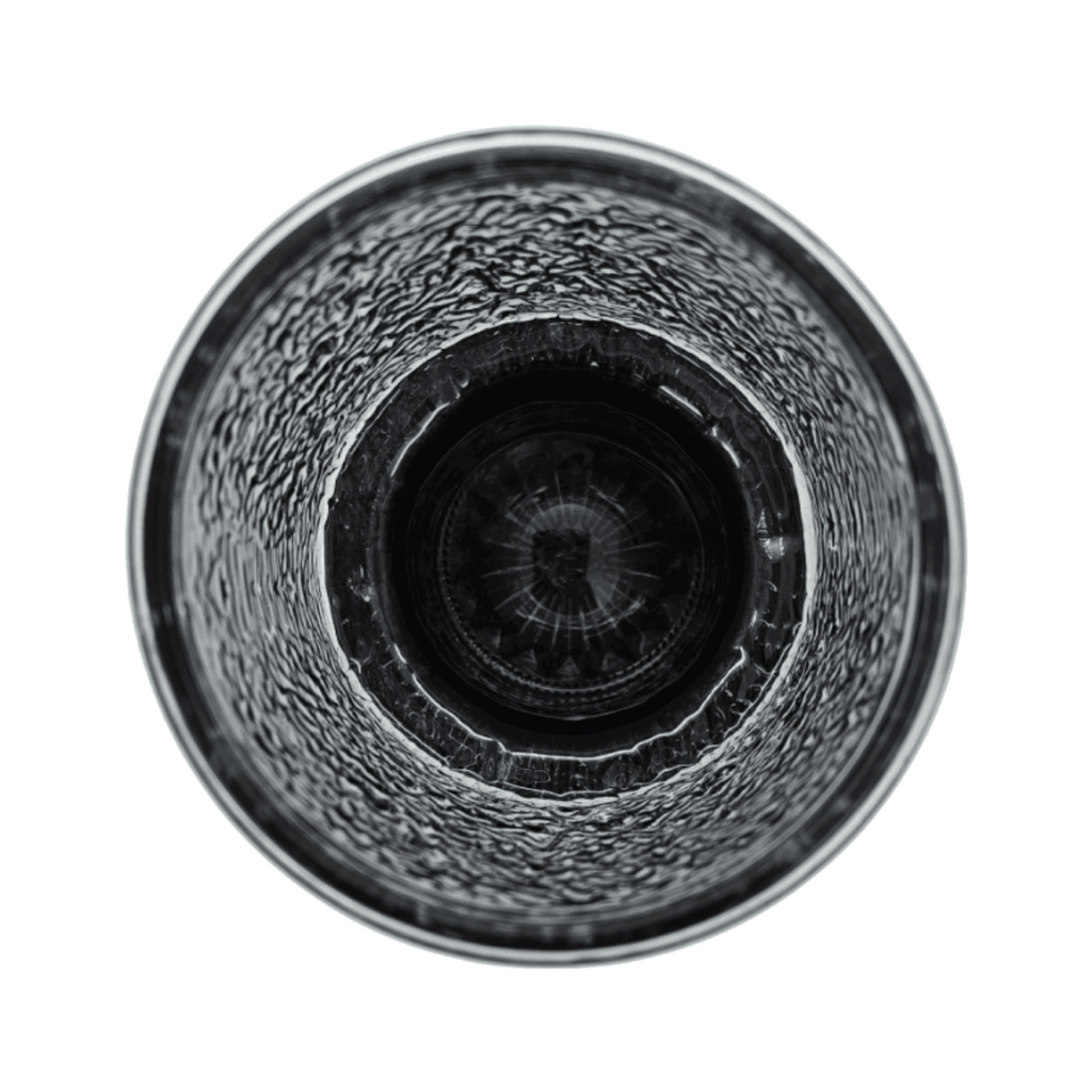 Florero Decorativo De Vidrio Oscuro Diseño Base de Madera - Fliperex