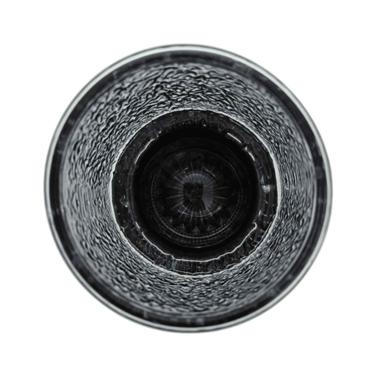 Florero Decorativo De Vidrio Oscuro Diseño Base de Madera - Fliperex