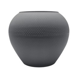 Set 2 Maceteros Plastico Redondo Ovalado Moderno Textura L - Fliperex