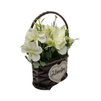 Planta Artificial Canastito Macetero Cordel Ovalado Deco - Fliperex