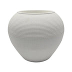 Macetero Plastico Redondo Ovalado Moderno Con Textura L