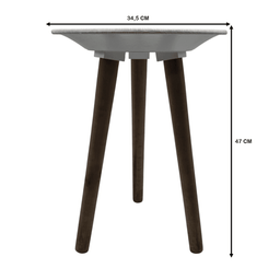 Mesa De Centro Redonda Blanca Mesa Lateral Auxiliar Living - Fliperex